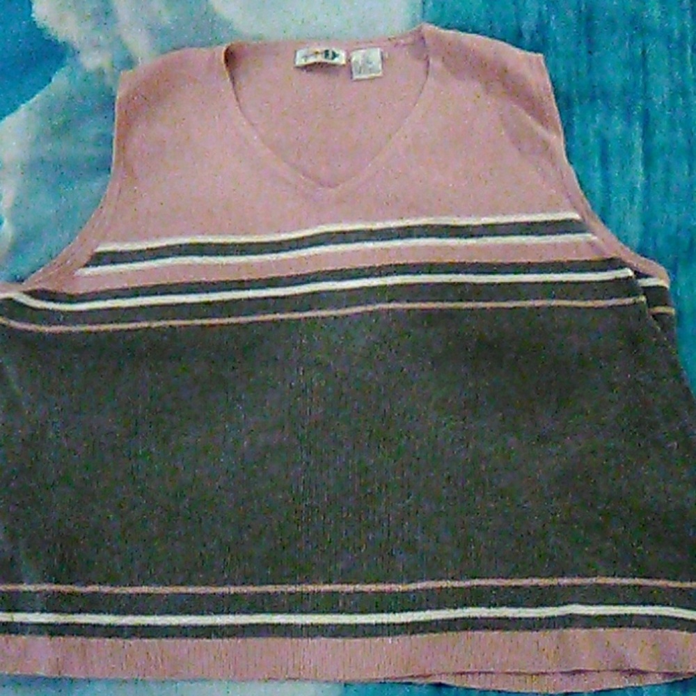 Paul Harris Design Sleeveless Striped Sweater